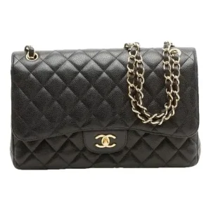 Chanel sac en cuir noir